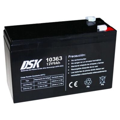 Batterie UPS DSK 10363 - 12V 9Ah, Plomb Acide Soudé Batterie UPS DSK 10363 - 12V 9Ah, Plomb Acide Soudé