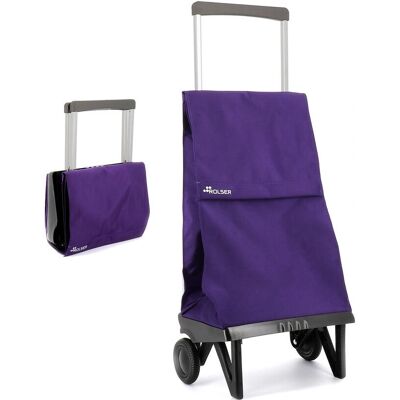 Rolser PLE001 Carro de compras ligero y morado - Bolsa de compra Rolser PLE001 Carro de compras ligero y morado - Bolsa de compra