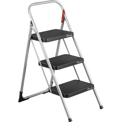 Rolser MET004-1021 Trittleiter - Anthrazit - Kompakt, Sicher, 150kg Rolser MET004-1021 Trittleiter - Anthrazit - Kompakt, Sicher, 150kg