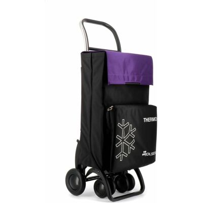 Carro Compra Termo MF 4,2 negro y malva - Bolsa para carrito Carro Compra Termo MF 4,2 negro y malva - Bolsa para carrito