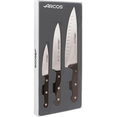 Set de couteaux de cuisine en acier inoxydable Arcos - 3 pièces - Design moderne Set de couteaux de cuisine en acier inoxydable Arcos - 3 pièces - Design moderne