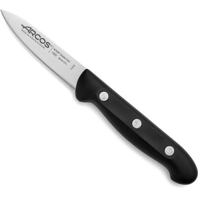 Arcos Maitre - Faca descascadora de aço inoxidável - 80mm - Cabo preto - Tipo de produto Arcos Maitre - Faca descascadora de aço inoxidável - 80mm - Cabo preto - Tipo de produto