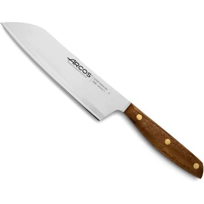 Série Nordika d'Arcos - Couteau Santoku - 190mm - Acier inoxydable - Manche Ovengkol FSC - Ustensile de cuisine Série Nordika d'Arcos - Couteau Santoku - 190mm - Acier inoxydable - Manche Ovengkol FSC - Ustensile de cuisine