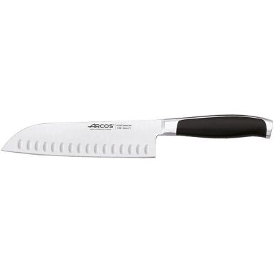 Arcos seria Kyoto - Nóż Santoku - Kuta stal nierdzewnej - Czarna rękojeść - Nóż kuchenny Arcos seria Kyoto - Nóż Santoku - Kuta stal nierdzewnej - Czarna rękojeść - Nóż kuchenny