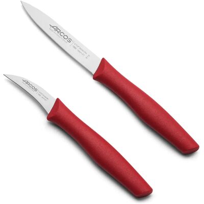Arcos Nova - Conjunto de 2 facas para descascarar - Aço Inoxidável - Vermelho Arcos Nova - Conjunto de 2 facas para descascarar - Aço Inoxidável - Vermelho