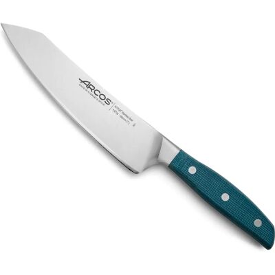 Arcos Serie Brooklyn - Couteau Santoku - Lame en acier inoxydable forgé 190mm - Manche Bleu - Couteau de Cuisine - Publicité Arcos Serie Brooklyn - Couteau Santoku - Lame en acier inoxydable forgé 190mm - Manche Bleu - Couteau de Cuisine - Publicité