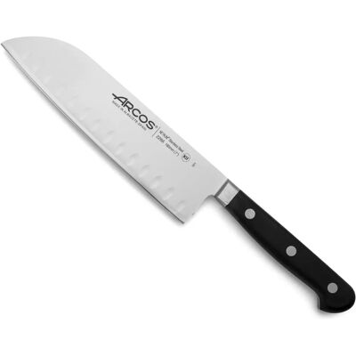 Arcos Santoku Kniv - 180mm - Forged rostfritt stål - Svart handtag - Köksverktyg Arcos Santoku Kniv - 180mm - Forged rostfritt stål - Svart handtag - Köksverktyg