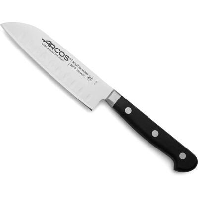 Arcos Opera - Couteau Santoku - Acier inoxydable forgé NITRUM 140 mm - Poignée POM - Type de couteau - Publicité Arcos Opera - Couteau Santoku - Acier inoxydable forgé NITRUM 140 mm - Poignée POM - Type de couteau - Publicité