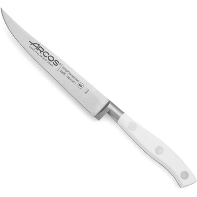 Arcos Riviera Blanc - Couteau Chuletero en acier inoxydable forgé - 130mm - Manche blanc Arcos Riviera Blanc - Couteau Chuletero en acier inoxydable forgé - 130mm - Manche blanc