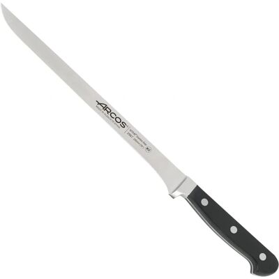 Faca de Presunto Arcos Série Clássica - Aço inox 250mm, Cabo preto Faca de Presunto Arcos Série Clássica - Aço inox 250mm, Cabo preto