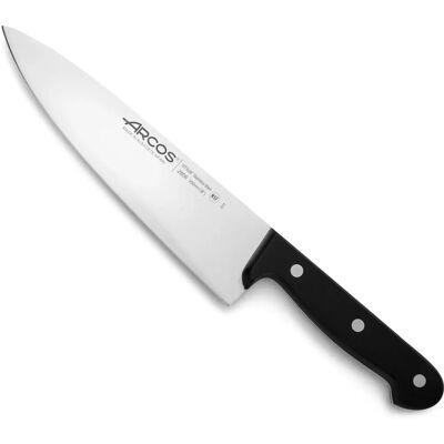 Série Universelle Arcos - Couteau de Cuisine Chef - Lame NITRUM 200 mm - Manche Noir Série Universelle Arcos - Couteau de Cuisine Chef - Lame NITRUM 200 mm - Manche Noir
