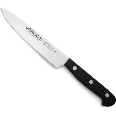 Série Universelle Arcos - Couteau de Cuisine - Lame en Acier Inoxydable Nitrum 150 mm - Manche POM Noir - Couteau de cuisine Série Universelle Arcos - Couteau de Cuisine - Lame en Acier Inoxydable Nitrum 150 mm - Manche POM Noir - Couteau de cuisine