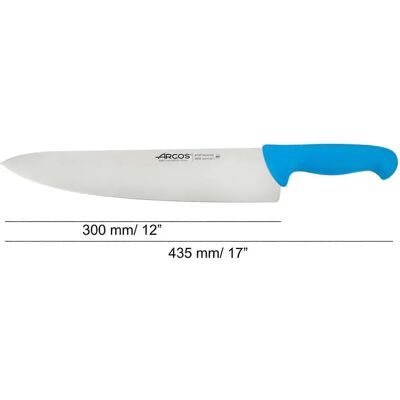 Coltello da Chef ARCOS - Acciaio inox 30cm, manico blu Coltello da Chef ARCOS - Acciaio inox 30cm, manico blu