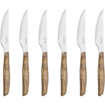 Ensemble de 6 Couteaux en Bois et Acier Inoxydable Arcos 11cm - Publicité Ensemble de 6 Couteaux en Bois et Acier Inoxydable Arcos 11cm - Publicité