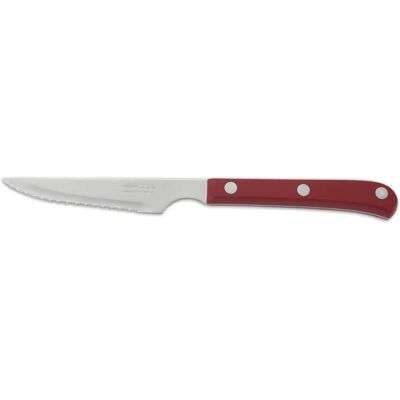 Faca de mesa vermelha Arcos em aço inox com lâmina serrilhada - 115 mm Faca de mesa vermelha Arcos em aço inox com lâmina serrilhada - 115 mm