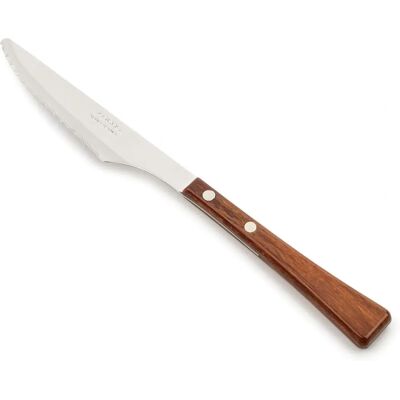 Arcos Serie Manchega - 120 mm - Edelstahl gezackte Klinge - Brauner Griff - Tafelmesser Arcos Serie Manchega - 120 mm - Edelstahl gezackte Klinge - Brauner Griff - Tafelmesser