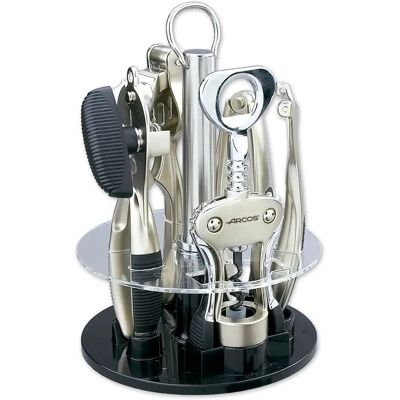 Conjunto de acessórios de cozinha Arcos em liga de zinco - Prata e Preto Conjunto de acessórios de cozinha Arcos em liga de zinco - Prata e Preto