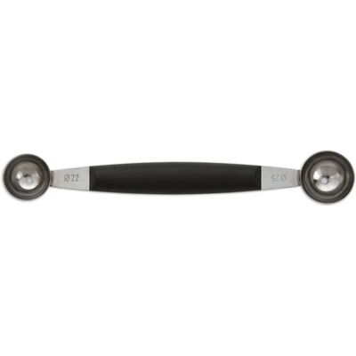 Arcos Gadgets Découpe-fruits Double - Acier inoxydable 25 mm - Noir - Décorateur de Fruits Arcos Gadgets Découpe-fruits Double - Acier inoxydable 25 mm - Noir - Décorateur de Fruits