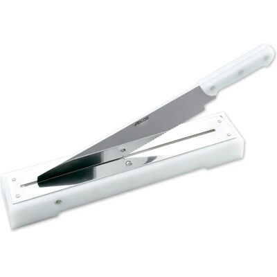Couteau professionnel Arcos pour pain et cabillaud - 440 mm, poignée blanche Couteau professionnel Arcos pour pain et cabillaud - 440 mm, poignée blanche