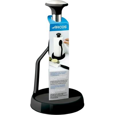 Suporte de papel de cozinha Arcos Forza 793100 em aço inoxidável - Preto Suporte de papel de cozinha Arcos Forza 793100 em aço inoxidável - Preto