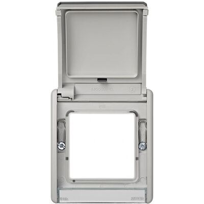 Simon Placa de pared - IP55, gris, 84x75mm - Cubierta de interruptor Simon Placa de pared - IP55, gris, 84x75mm - Cubierta de interruptor