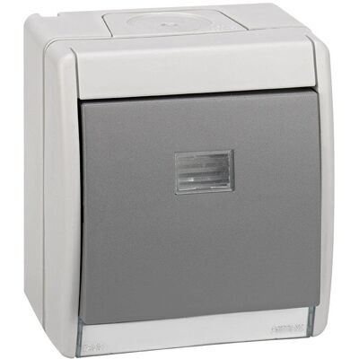 Interruptor de Luz Simon Gris - IP55 10A 250V Exterior Interruptor de Luz Simon Gris - IP55 10A 250V Exterior