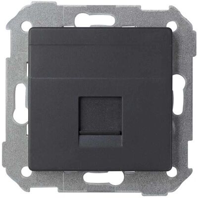 Simon 82005-38 Wandplatte - Voice/Data RJ45 Abdeckung in Graphit Simon 82005-38 Wandplatte - Voice/Data RJ45 Abdeckung in Graphit
