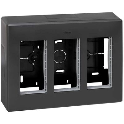 Caja de Superficie Simon 51000003-038 3 Módulos Grafito - Caja eléctrica Caja de Superficie Simon 51000003-038 3 Módulos Grafito - Caja eléctrica