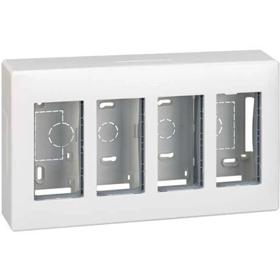 Simon 51000004-030 Caja eléctrica de superficie - 4 módulos blanco Simon 51000004-030 Caja eléctrica de superficie - 4 módulos blanco
