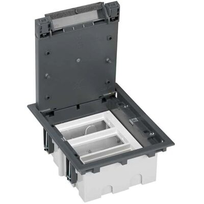 Simon - Caja de Suelo Ajustable para 6 Elementos - Caja eléctrica Simon - Caja de Suelo Ajustable para 6 Elementos - Caja eléctrica