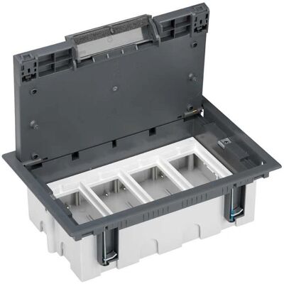 Simon - Caja de suelo regulable para 8 elementos - Gris Simon - Caja de suelo regulable para 8 elementos - Gris
