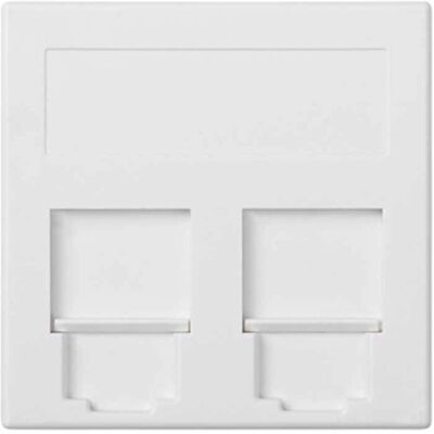 Simon 50000089-030 Wand-Deckel - Sprach/Daten, 2 RJ45, Weiß Simon 50000089-030 Wand-Deckel - Sprach/Daten, 2 RJ45, Weiß