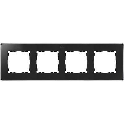 Simon 8201640-241 Wandplatte - Metall Chrombasis - Graphit - Schalterabdeckung Simon 8201640-241 Wandplatte - Metall Chrombasis - Graphit - Schalterabdeckung
