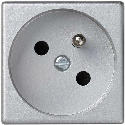 Simon K02/8 Steckdose Typ F Aluminium - Socket Outlet Simon K02/8 Steckdose Typ F Aluminium - Socket Outlet