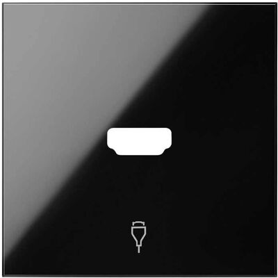 Simon 10001094-138 Muurplaat - HDMI Cover - Zwart Simon 10001094-138 Muurplaat - HDMI Cover - Zwart
