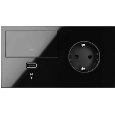 Simon 10020209-138 Lichtschakelaar - Serie Simon 100, Basis, Verstelbare Schakelaar, USB, Zwart Simon 10020209-138 Lichtschakelaar - Serie Simon 100, Basis, Verstelbare Schakelaar, USB, Zwart