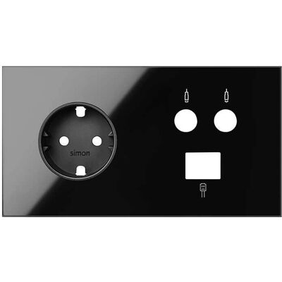 Kit Simon 10020208-138 con Enchufe, TV, RJ45 - Kit Eléctrico Kit Simon 10020208-138 con Enchufe, TV, RJ45 - Kit Eléctrico