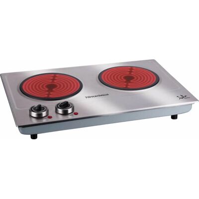 Piastra in ceramica portatile JATA V532 2400W acciaio argento Piastra in ceramica portatile JATA V532 2400W acciaio argento