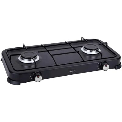Cozinha a Gás Portátil Jata de Dois Queimadores Preta JECG2702 Cozinha a Gás Portátil Jata de Dois Queimadores Preta JECG2702