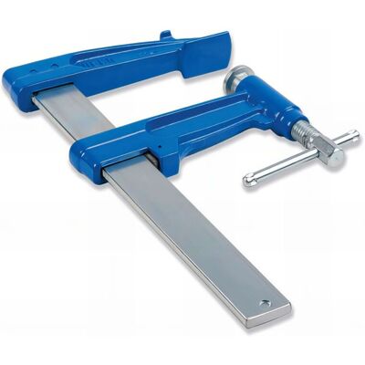 Morsa a pompa Urko - 20cm, Sezione 30x8mm, Proiezione 90mm, Freno in acciaio antiscivolo - Fissaggio Morsa a pompa Urko - 20cm, Sezione 30x8mm, Proiezione 90mm, Freno in acciaio antiscivolo - Fissaggio