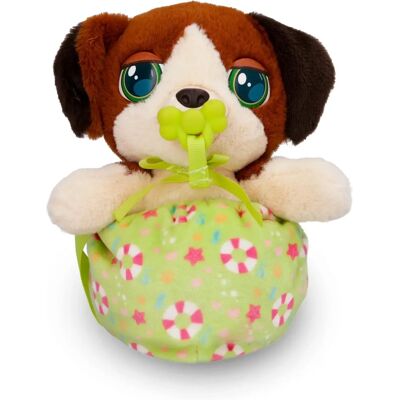 IMC Toys Dunkelbrauner und weißer Plüschhund - Flauschiges Spielzeug IMC Toys Dunkelbrauner und weißer Plüschhund - Flauschiges Spielzeug