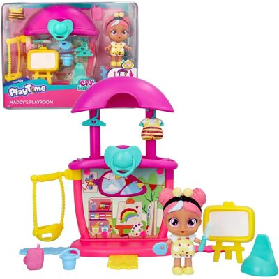 Cry Babies Maddy Playset - Stanza dei Giochi Estensibile con Accessori Cry Babies Maddy Playset - Stanza dei Giochi Estensibile con Accessori