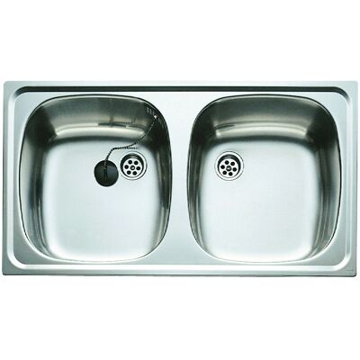 Teka E/50.2C Pia de inox de duas cubas - Pia de Cozinha Teka E/50.2C Pia de inox de duas cubas - Pia de Cozinha