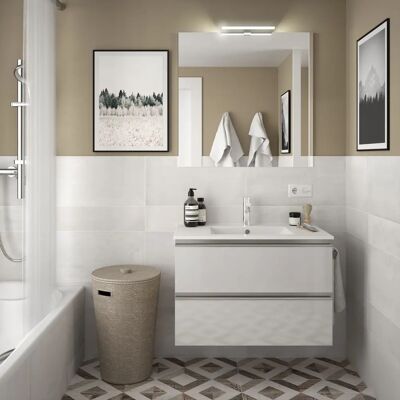 Salgar 22634 Gabinete de lavabo y baño en Blanco Brillante - Mueble de baño Salgar 22634 Gabinete de lavabo y baño en Blanco Brillante - Mueble de baño