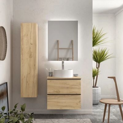 Salgar - Mueble de baño Roble 60cm con tirador - Blanco mate Salgar - Mueble de baño Roble 60cm con tirador - Blanco mate