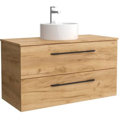 Salgar Mueble de baño Morai 100 cm - Roble con tirador negro Salgar Mueble de baño Morai 100 cm - Roble con tirador negro