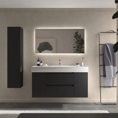 Mueble de baño Salgar Bequia 120cm - Negro Mate Mueble de baño Salgar Bequia 120cm - Negro Mate
