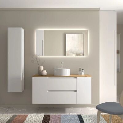 Mueble de baño Salgar Bequia 120cm - Blanco mate Mueble de baño Salgar Bequia 120cm - Blanco mate
