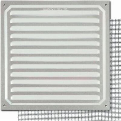 Grille de ventilation en aluminium 20x20 cm avec moustiquaire - Grille de ventilation - Publicité Grille de ventilation en aluminium 20x20 cm avec moustiquaire - Grille de ventilation - Publicité