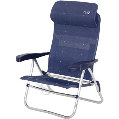 Crespo AL-205C Chaise de camping - Réglable, Légère, Bleue - Publicité Crespo AL-205C Chaise de camping - Réglable, Légère, Bleue - Publicité